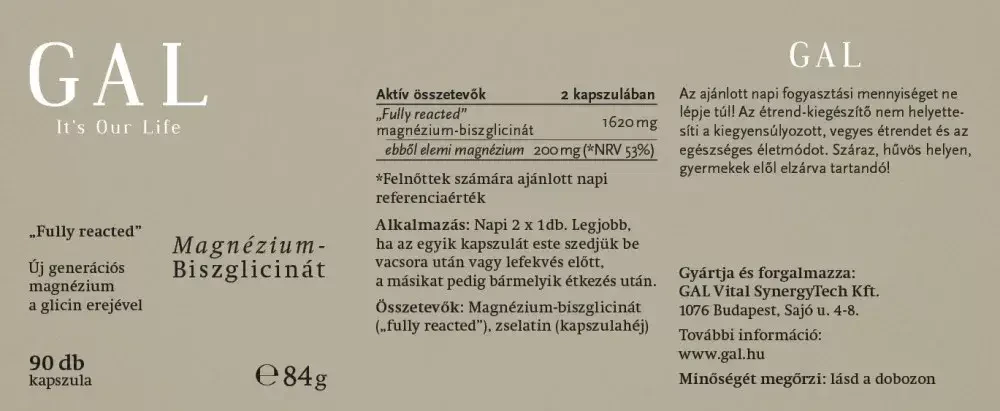 GAL Magnézium-biszglicinát 90db