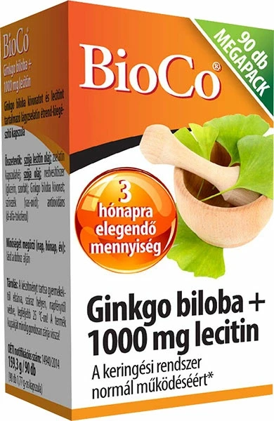 BioCo Ginkgo Biloba 1000 mg + Lecitin MegaPack kapszula 90db