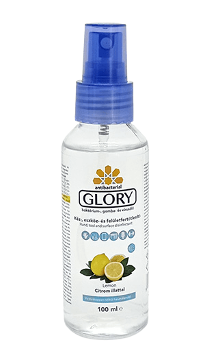 Glory kéz eszköz és felületfertőtlenítő enyhe Citrom 100 ml