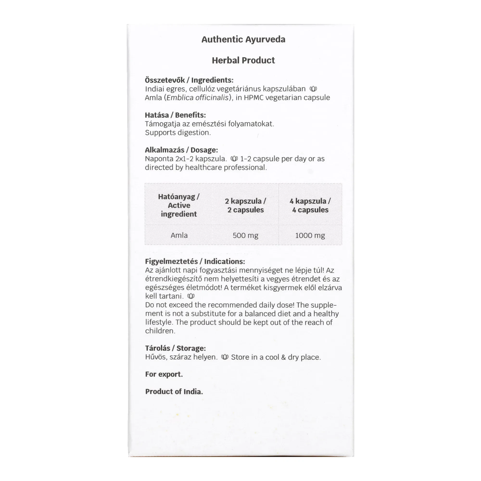 Garuda Ayurveda Amla kapszula 60db