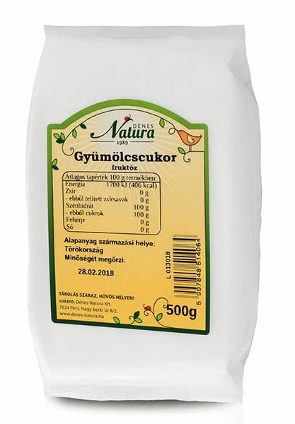 Gyümölcscukor (Fruktóz) 500g Natura