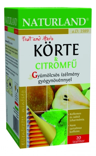 Gyümölcstea körte citromfű 20 db Naturland