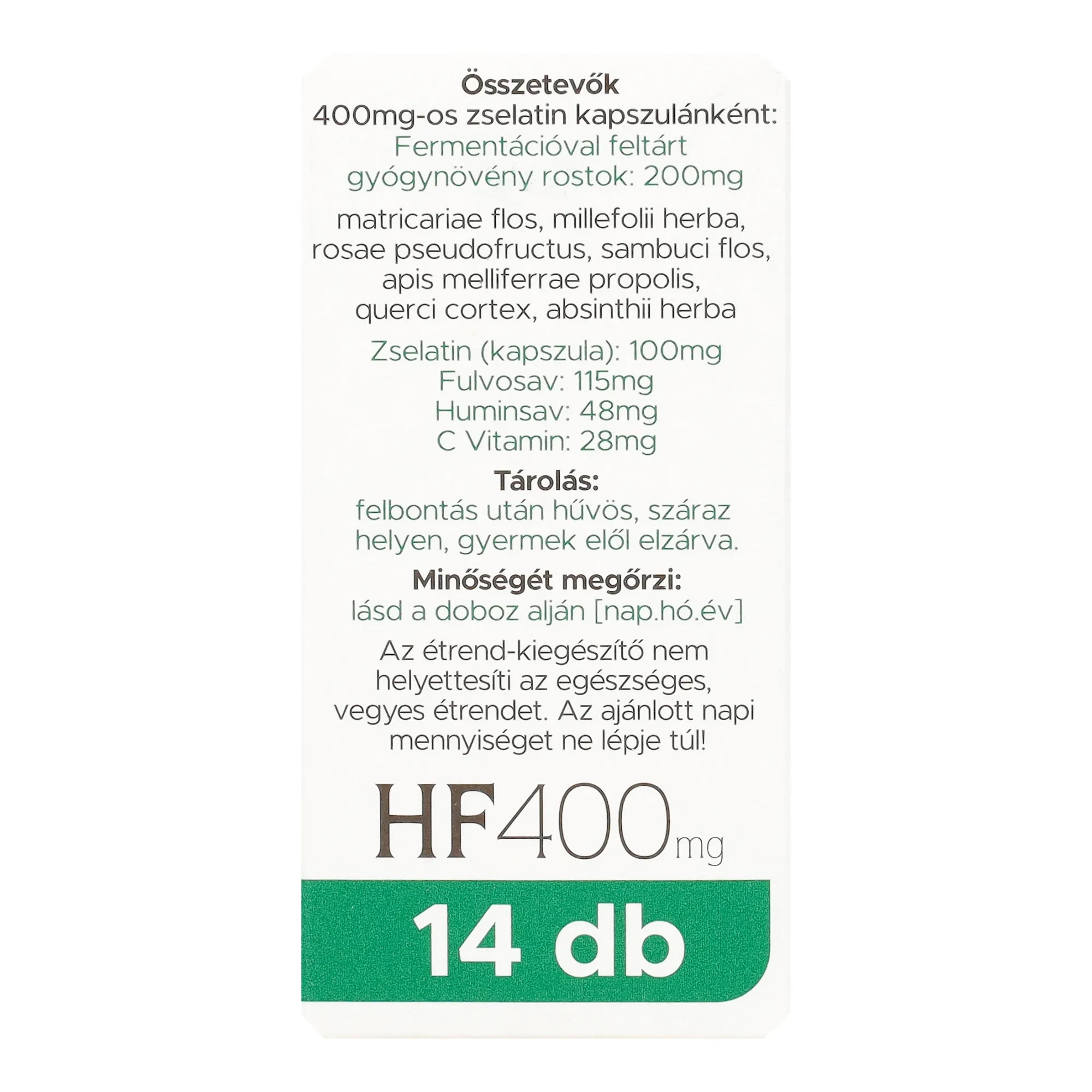Prefer HF400 rost étrend-kiegészítő kapszula 14db