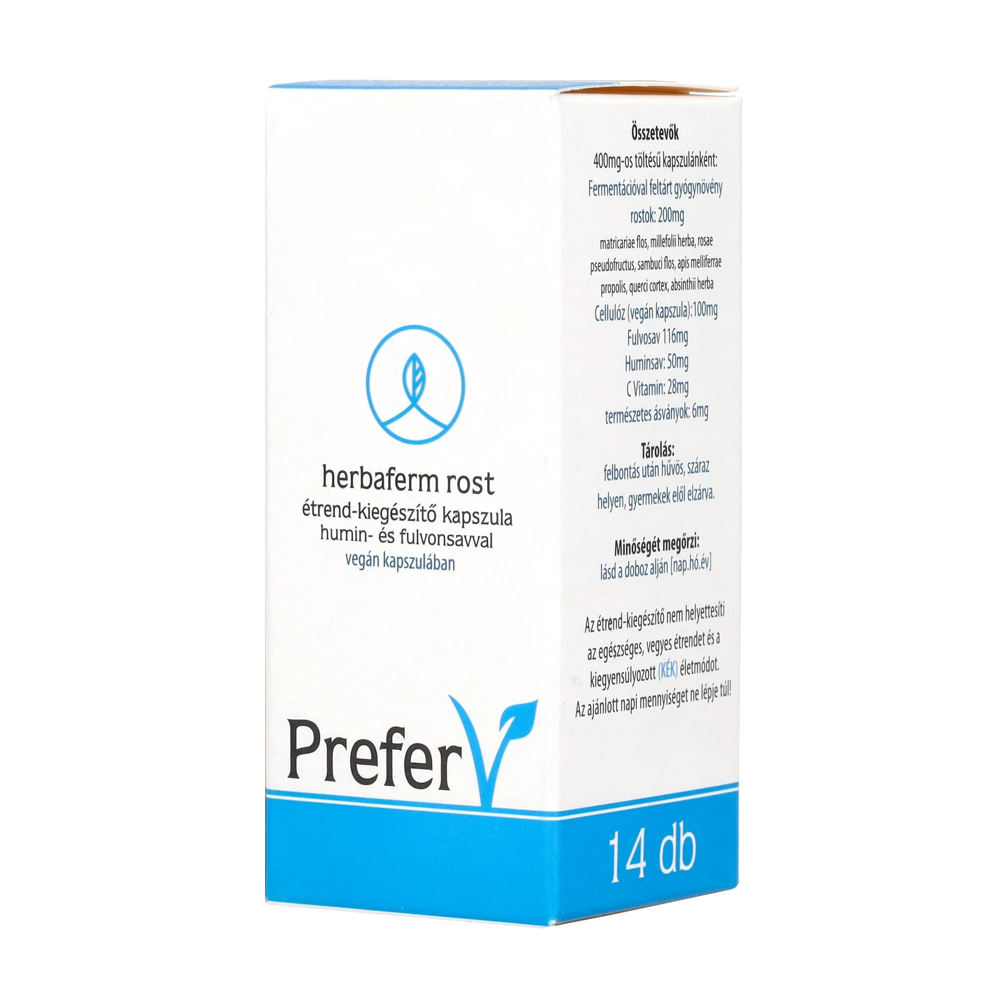 Prefer V étrend-kiegészítő növényi alapú kapszulában 14 db