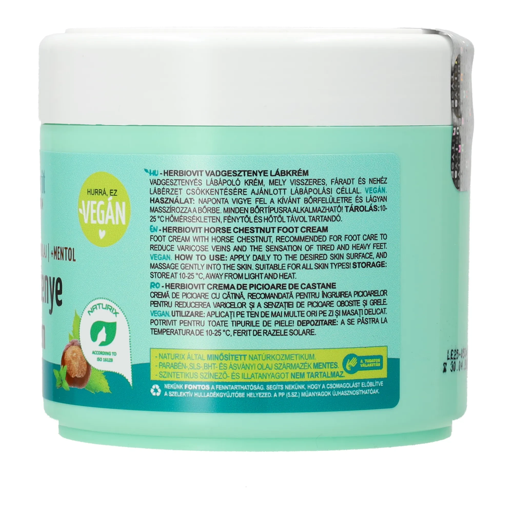 Herbiovit Vadgesztenyés lábkrém 250ml