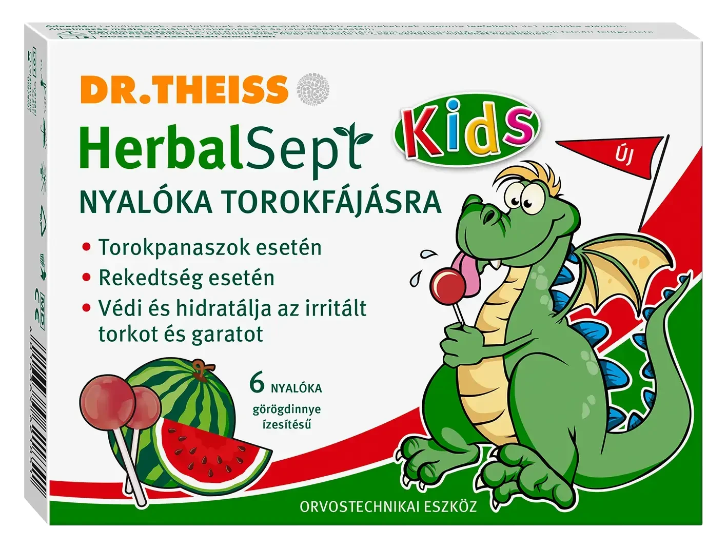 Dr. Theiss HerbalSept nyalóka torokfájásra (görögdinnye) 6 db