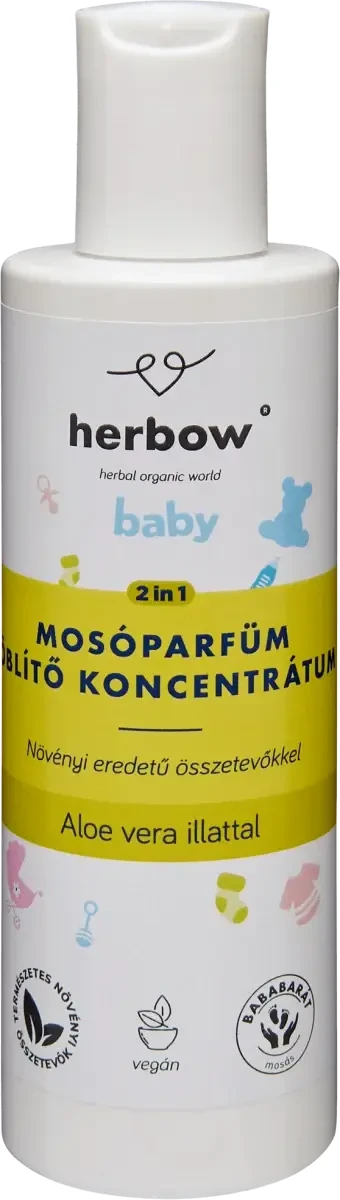 BABY Herbow mosóparfüm öblítő koncentrátum-aloe vera illattal 2in 1 200 ml