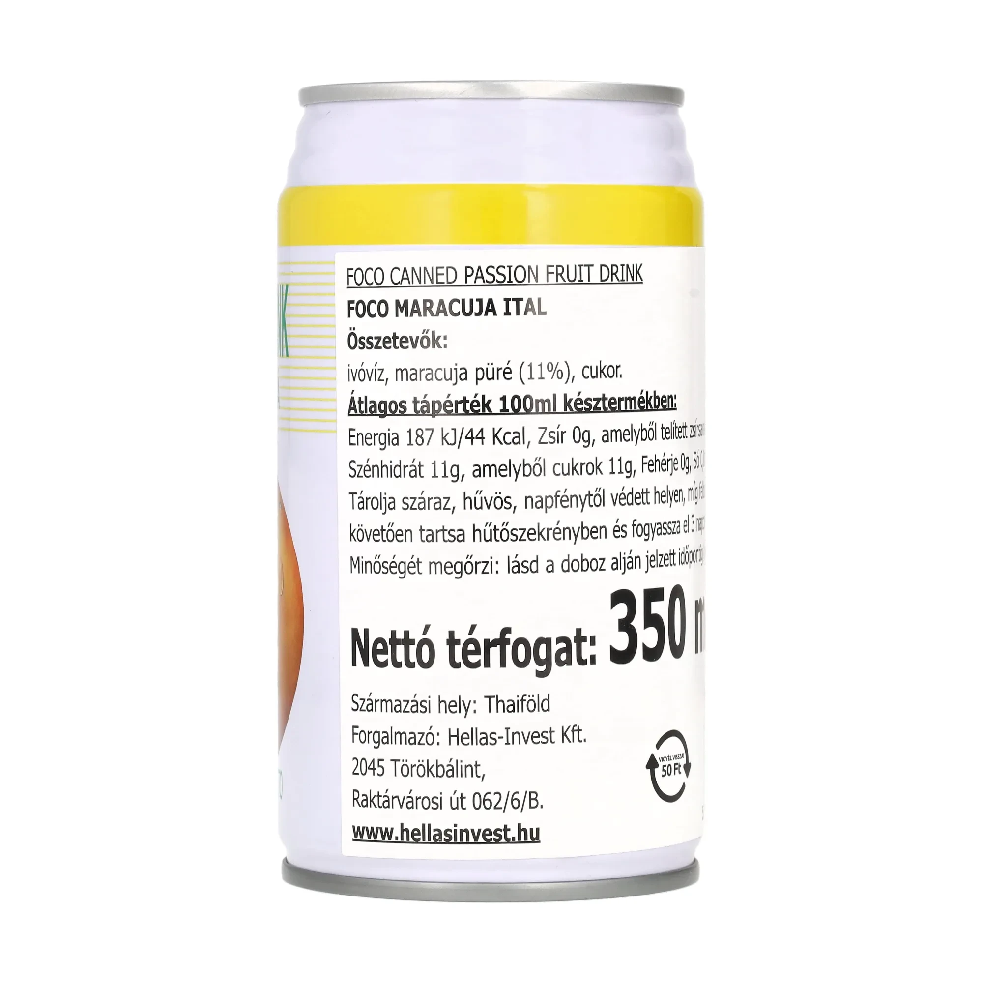 FOCO Passiongyümölcs ital can 350 ml