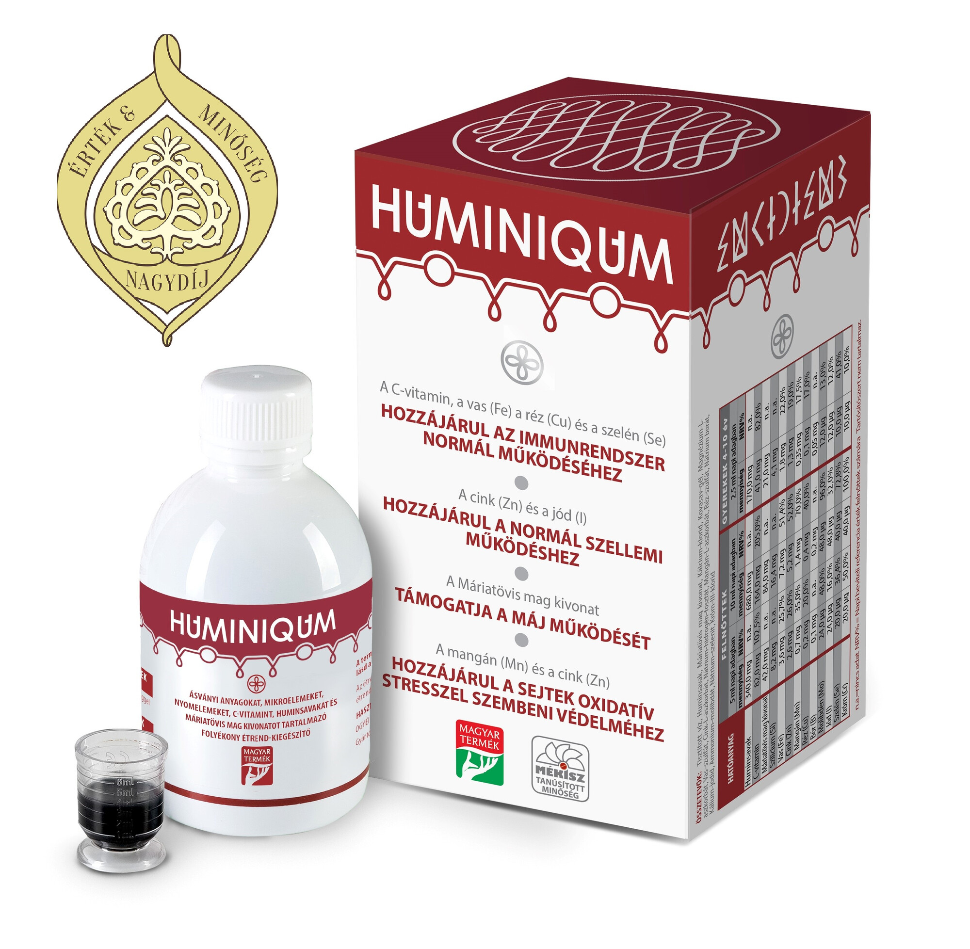 Huminiqum huminsav alapú szirup 250ml