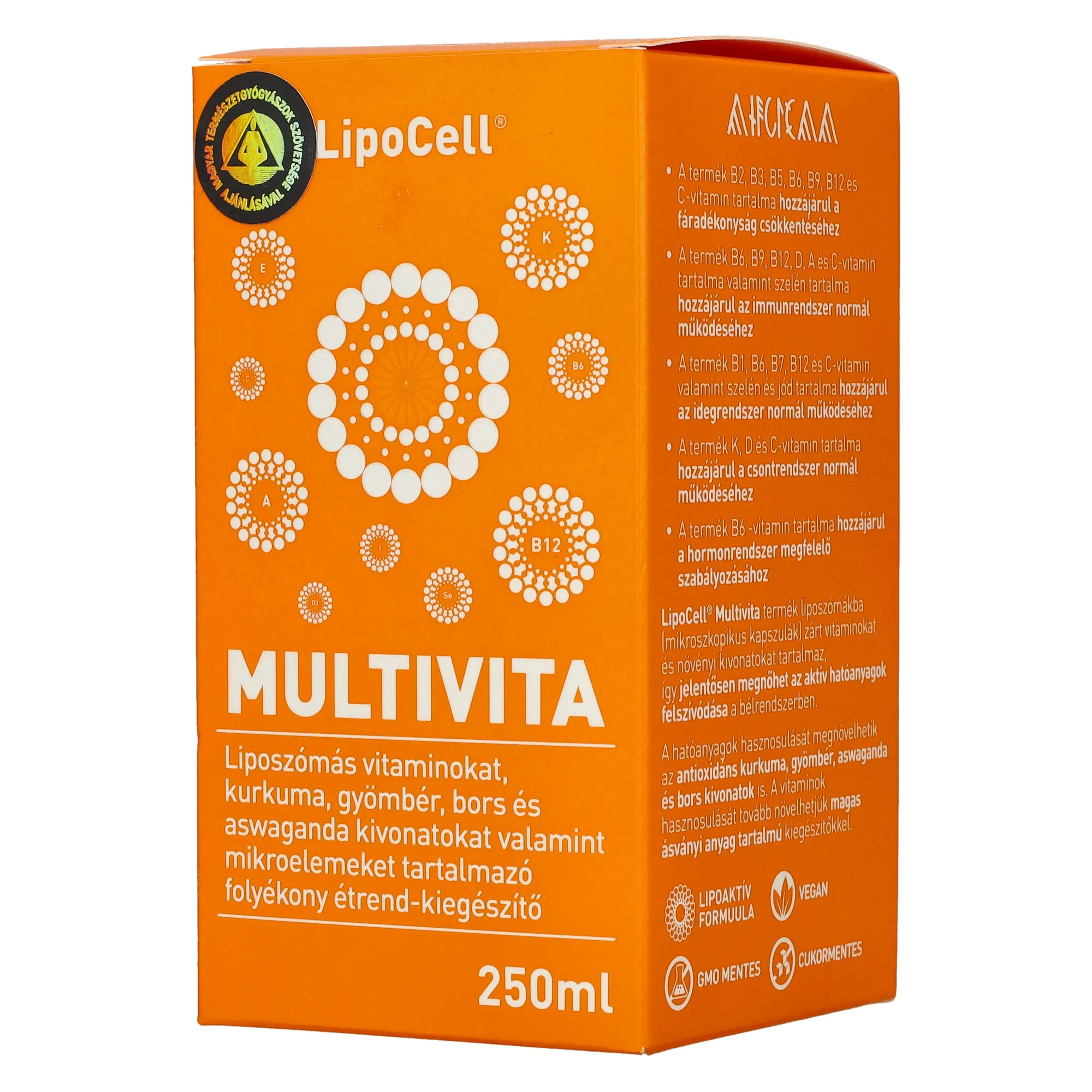 LIPOCELL Multivita liposzómás étrend kiegészítő 250 ml