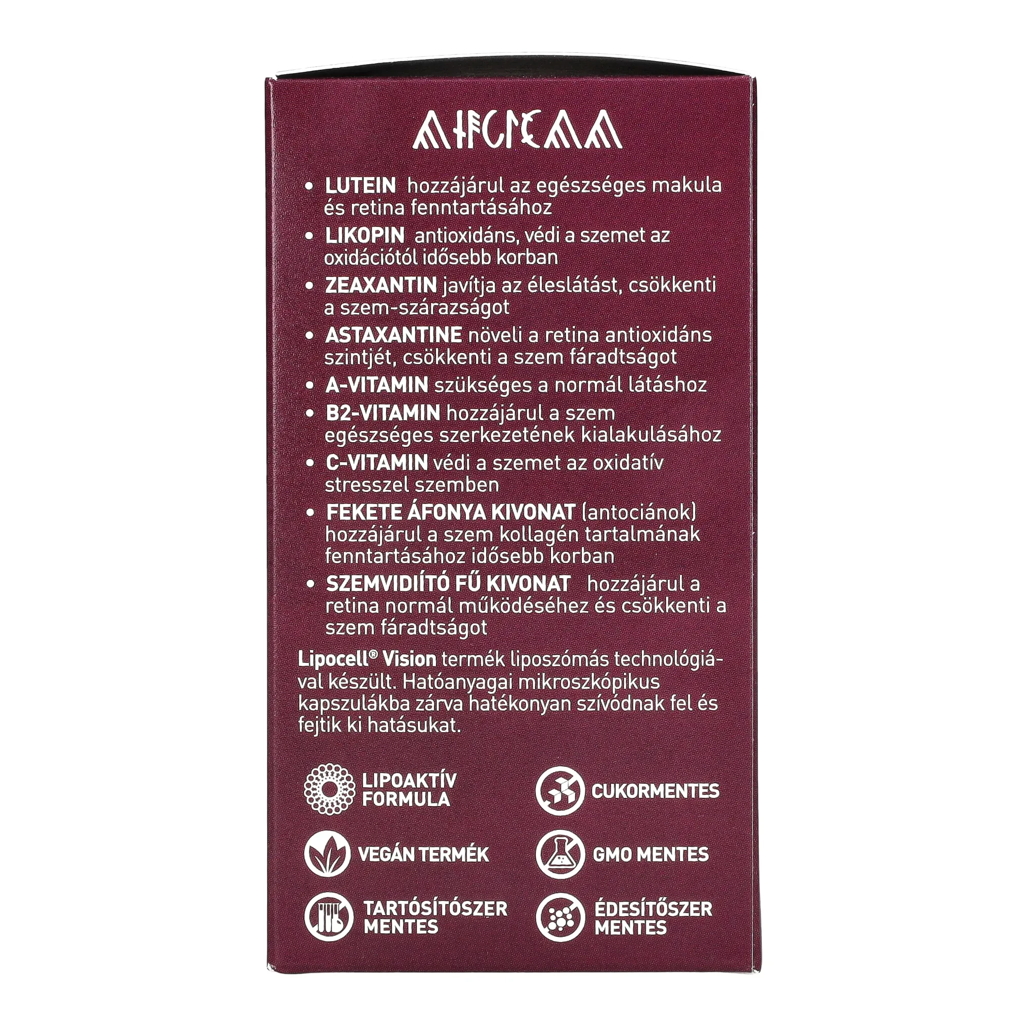 LipoCell Vision liposzómás étrend-kiegészítő 250ml 50 adag