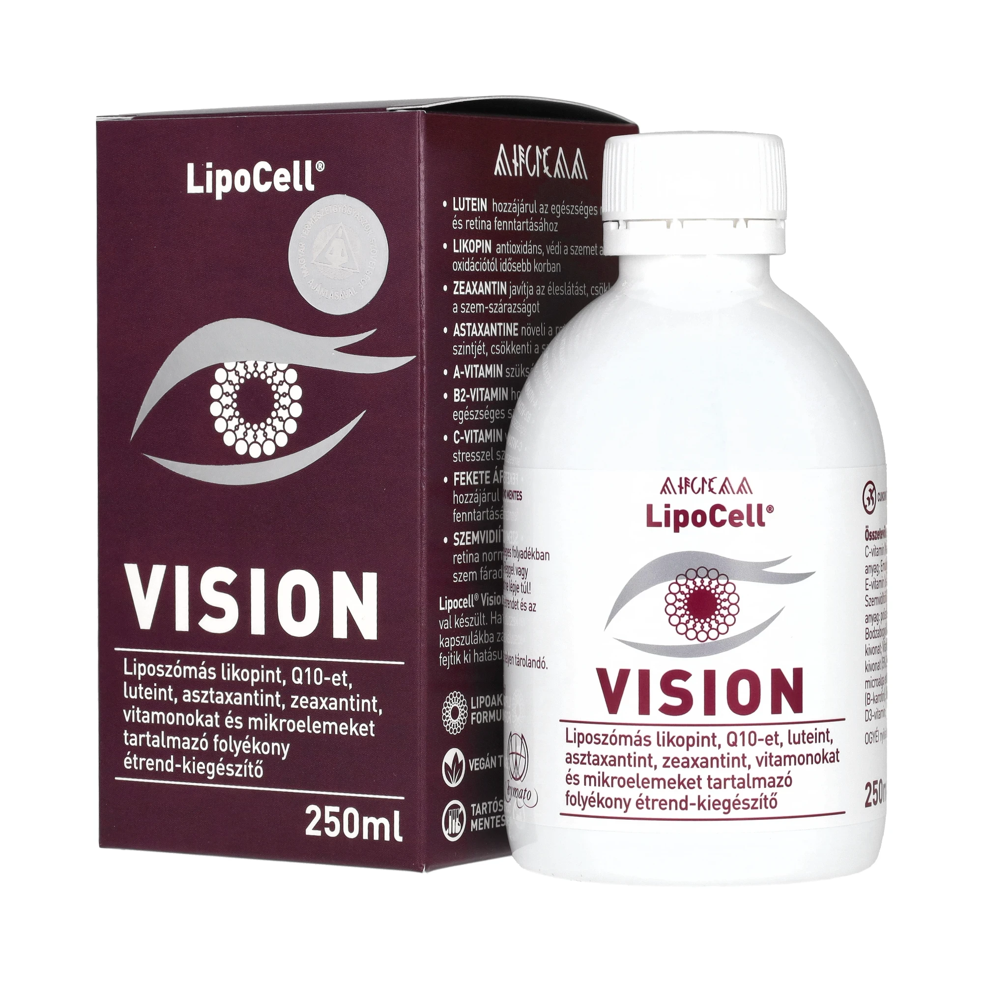 LipoCell Vision liposzómás étrend-kiegészítő 250ml 50 adag