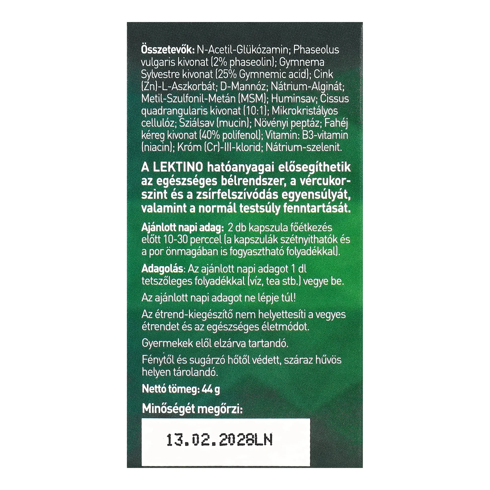 Lektino kapszula étrend-kiegészítő 60db