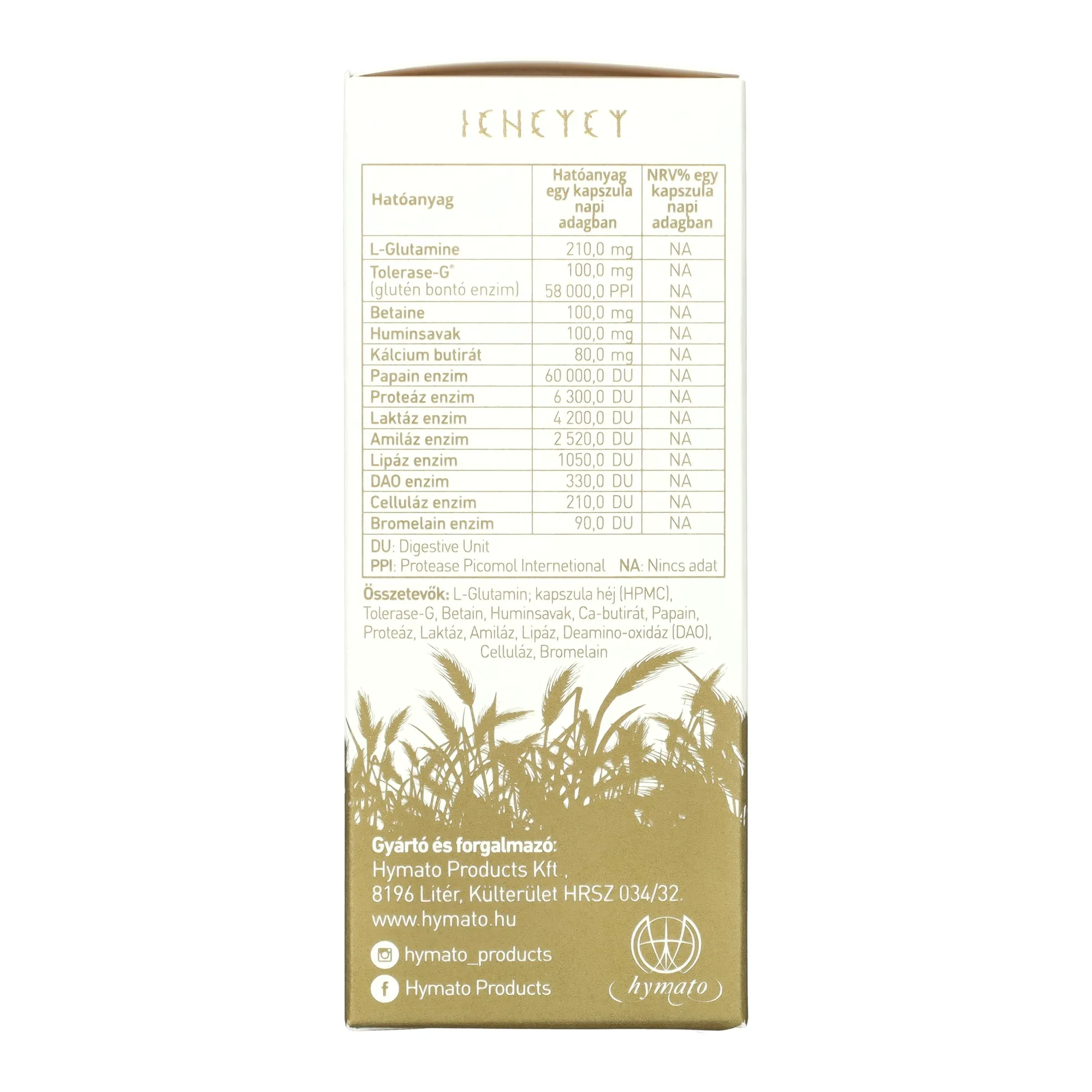 Hymato's GluteNo 60 db vega kapszula