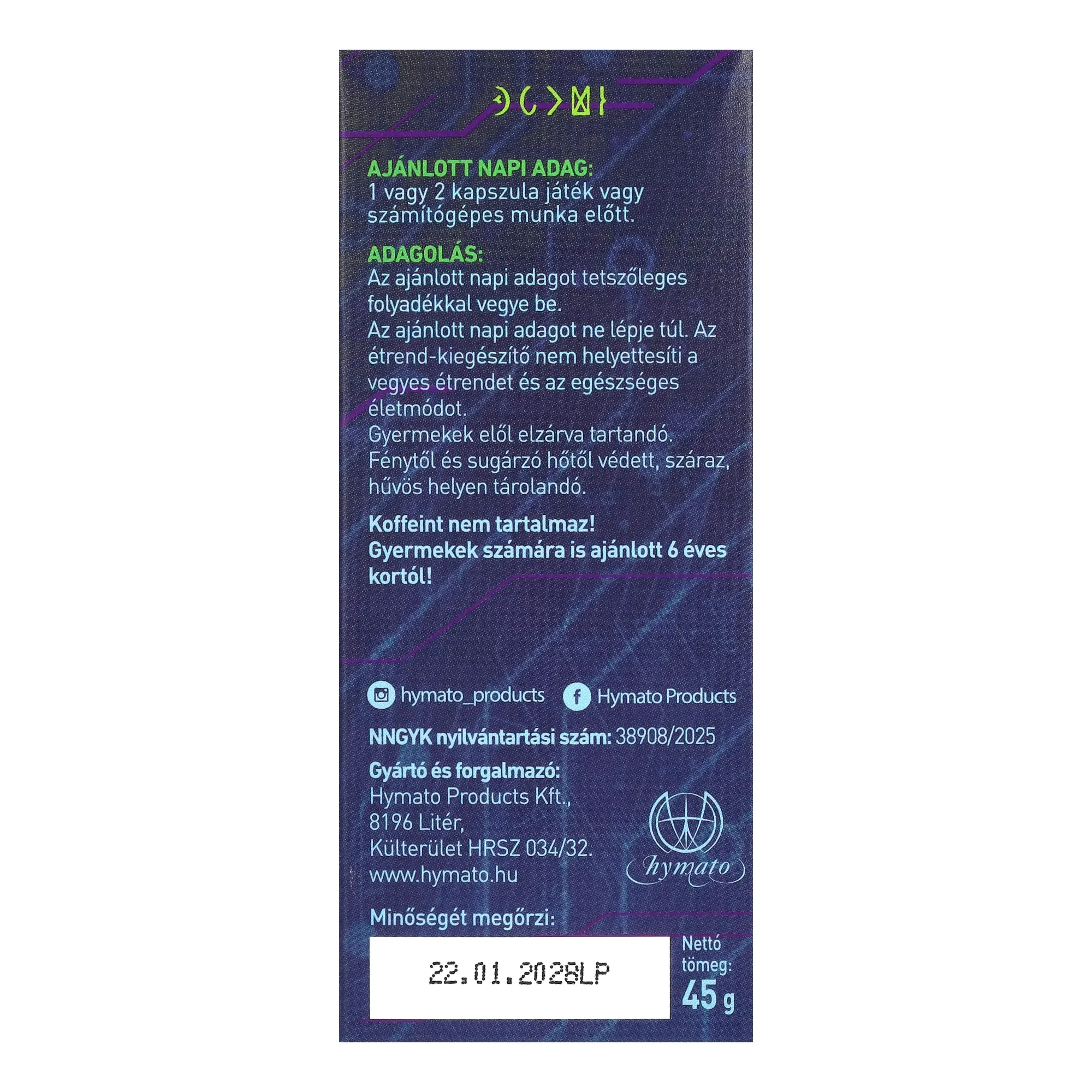 Hymato LipoPlay étrendkiegészítő kapszula 60db