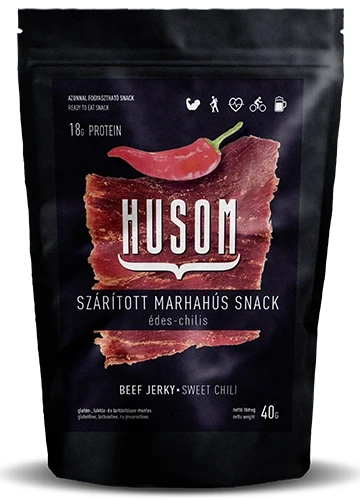 Husom szárított marhahús snack édes-chilis 40 g