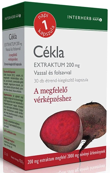 Interherb NAPI1 Cékla Extraktum 200 mg kapszula 30 db