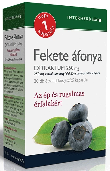Interherb NAPI1 Fekete áfonya Extraktum 250 mg 30 db