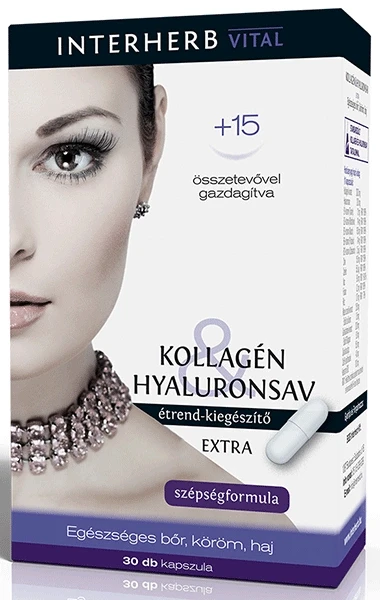 Interherb VITAL Kollagén&Hyaluronsav Szépségformula EXTRA kapszula 30 db