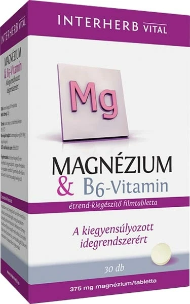 Interherb VITAL Magnézium + B6-Vitamin 30db