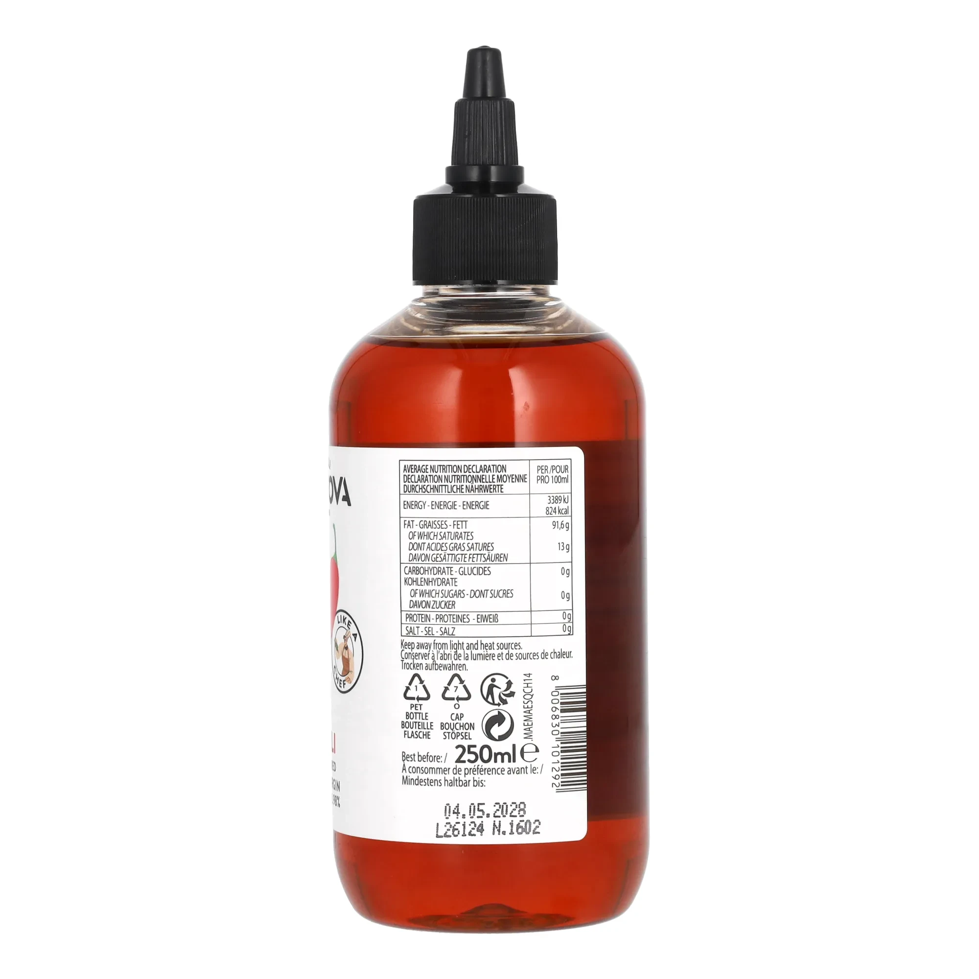 Mantova chili ízesítésű extra szűz olivaolaj csavaros adagolókupakkal 250 ml