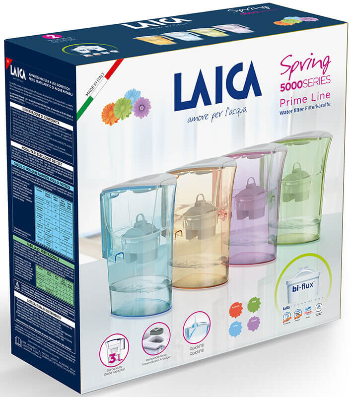 Laica Prime Line mentazöld vízszűrő kancsó elektronikus kijelzővel + 1db bi-flux szűrőbetét