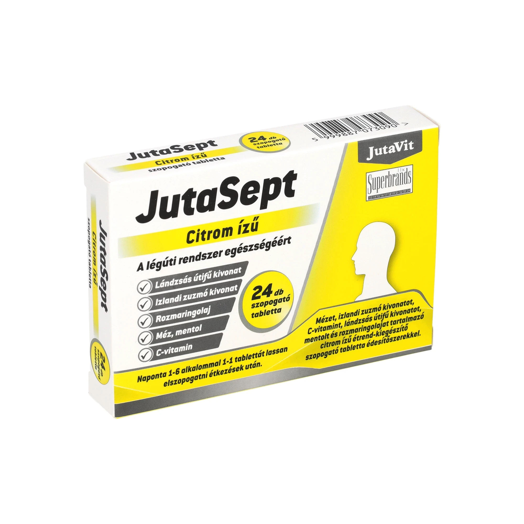 Jutavit Jutasept szopogató tabletta Citrom 24db