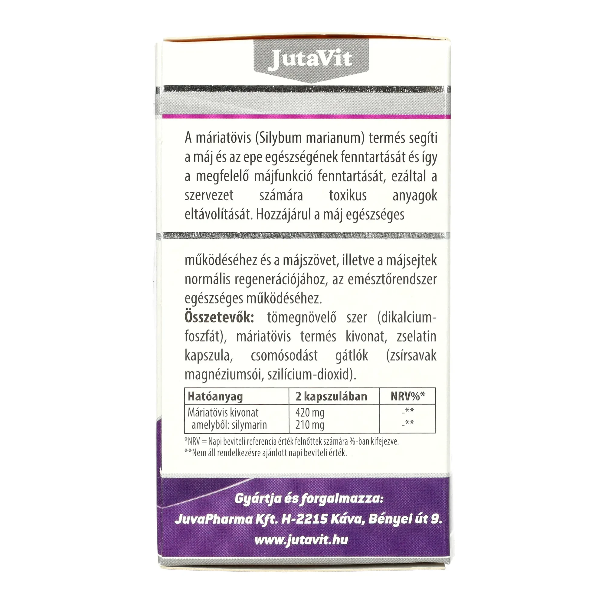 JutaVit Silymarin 210 máj kapszula 60db