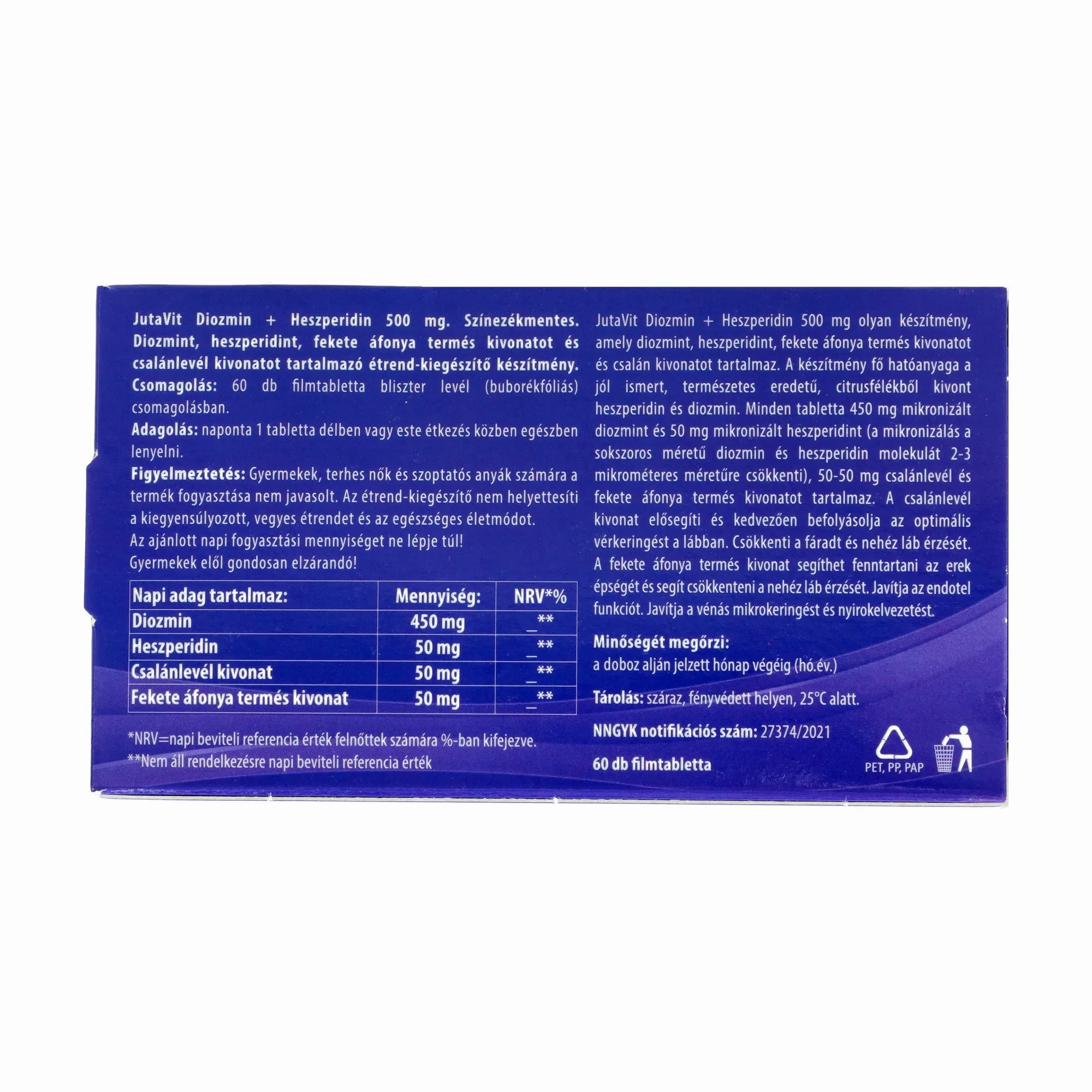 Jutavit Diozmin + Heszperidin 60db 500mg