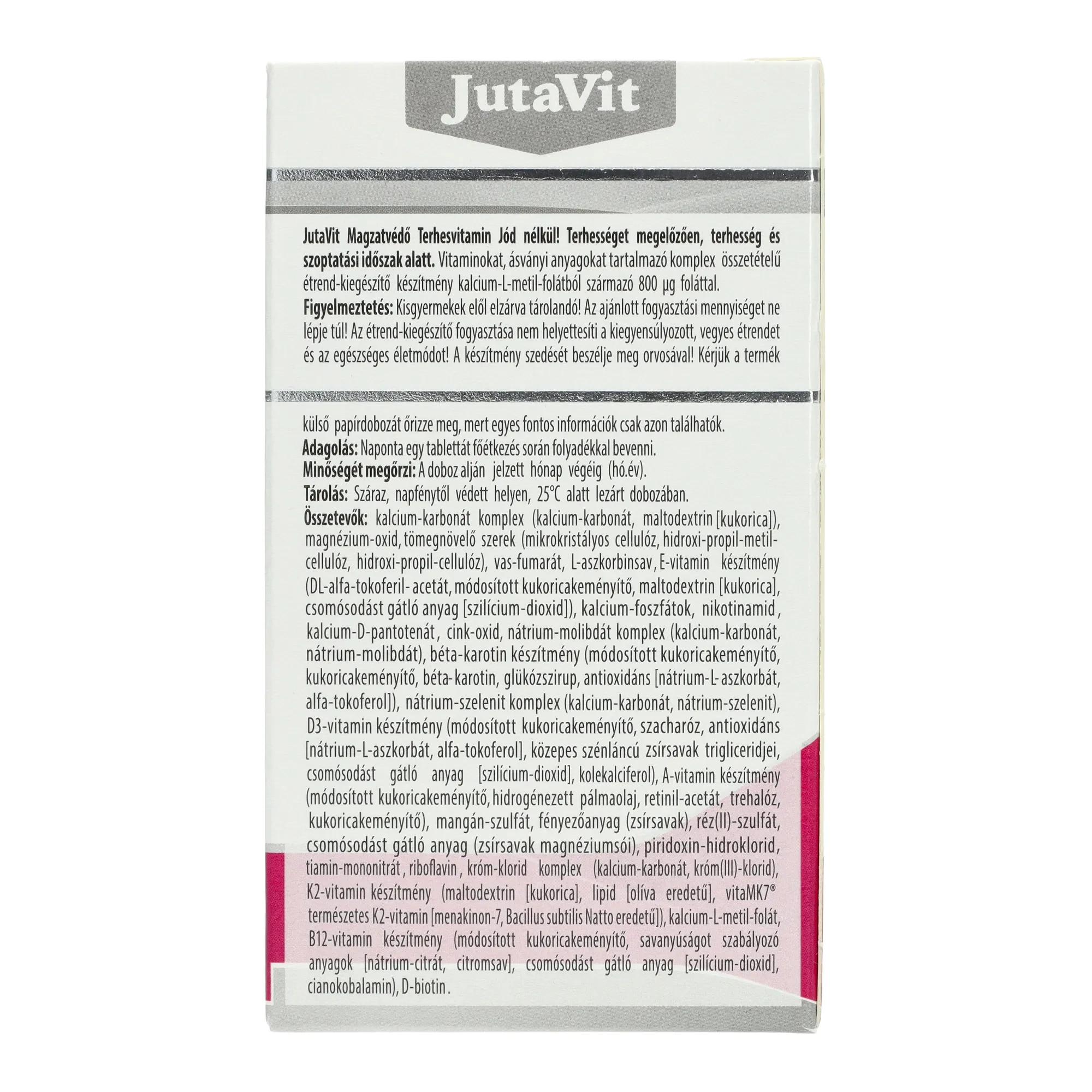 JutaVit Magzatvédő terhesvitamin (JÓD nélkül) 60db