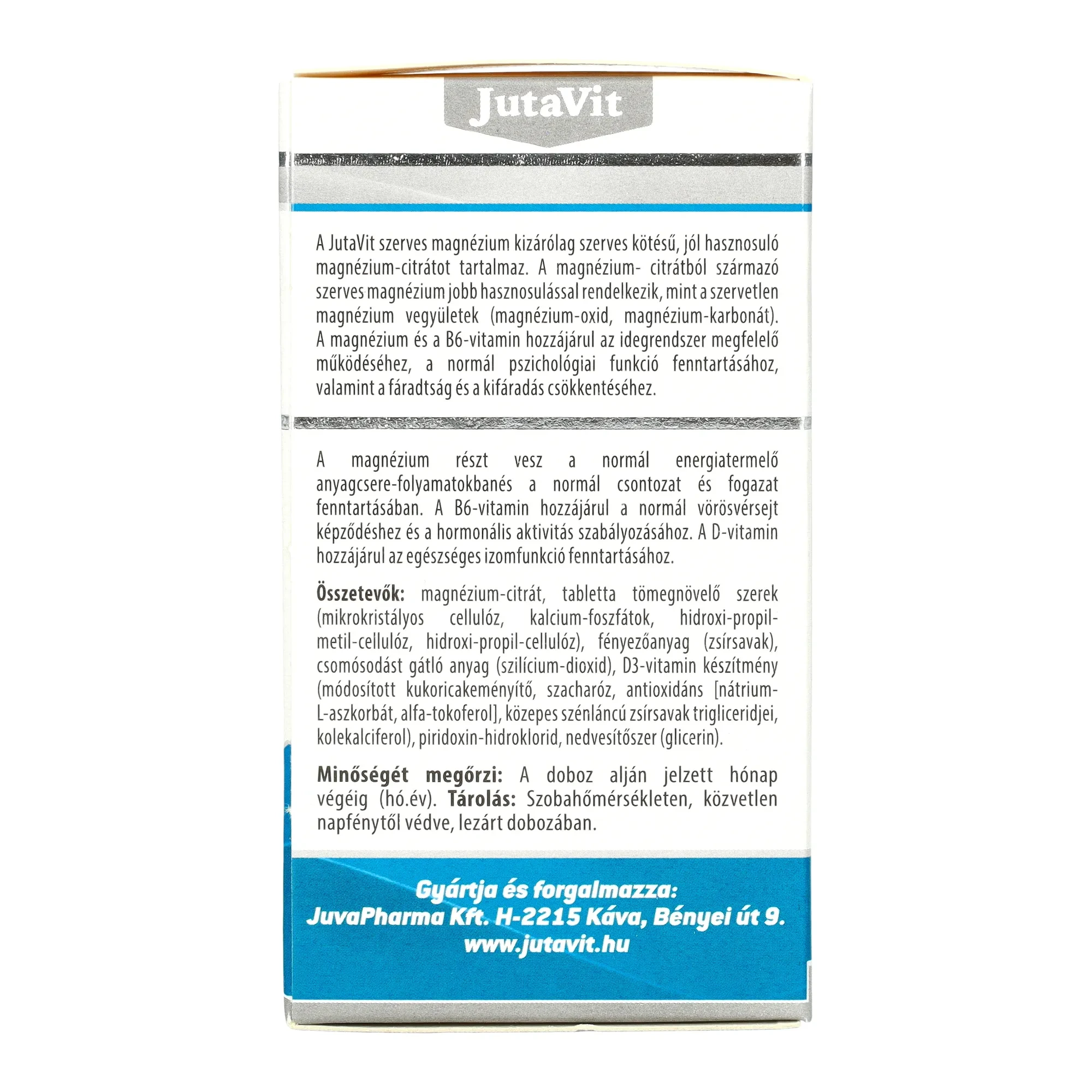 Jutavit Szerves magnézium + B6 + D3 70db