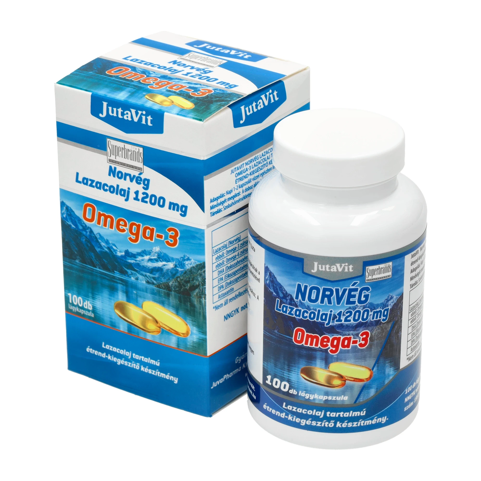 JutaVit Norvég lazacolaj 1200 mg Omega 3 100db