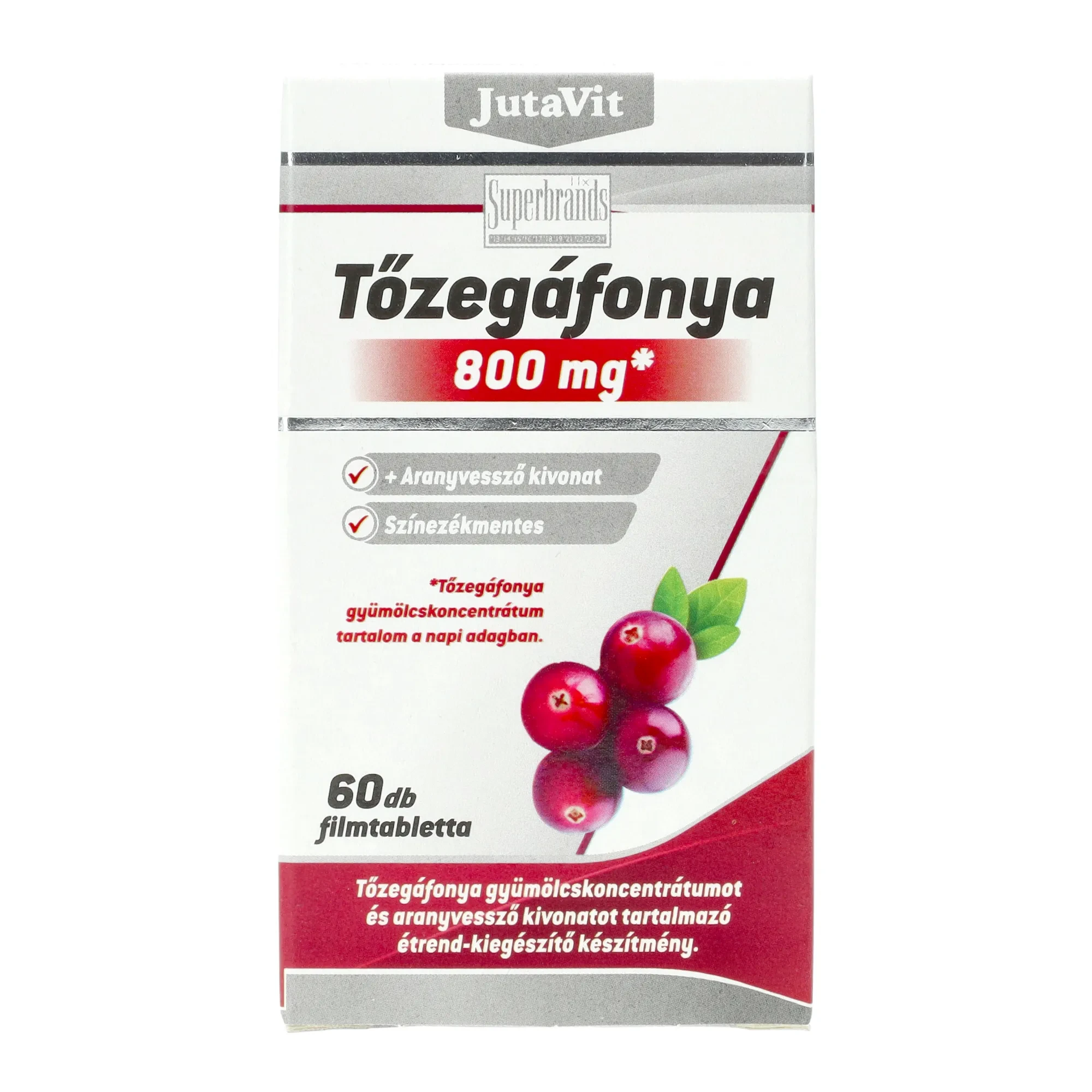 Jutavit tőzegáfonya 800mg + aranyvessző kivonat 60db