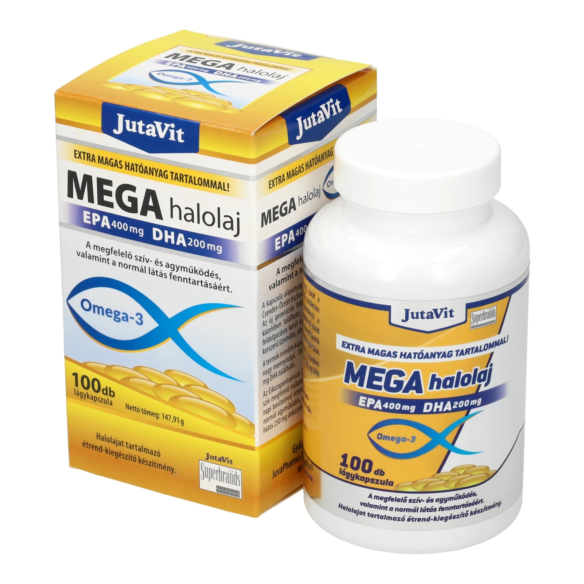 Jutavit Mega Omega-3 halolaj 100db
