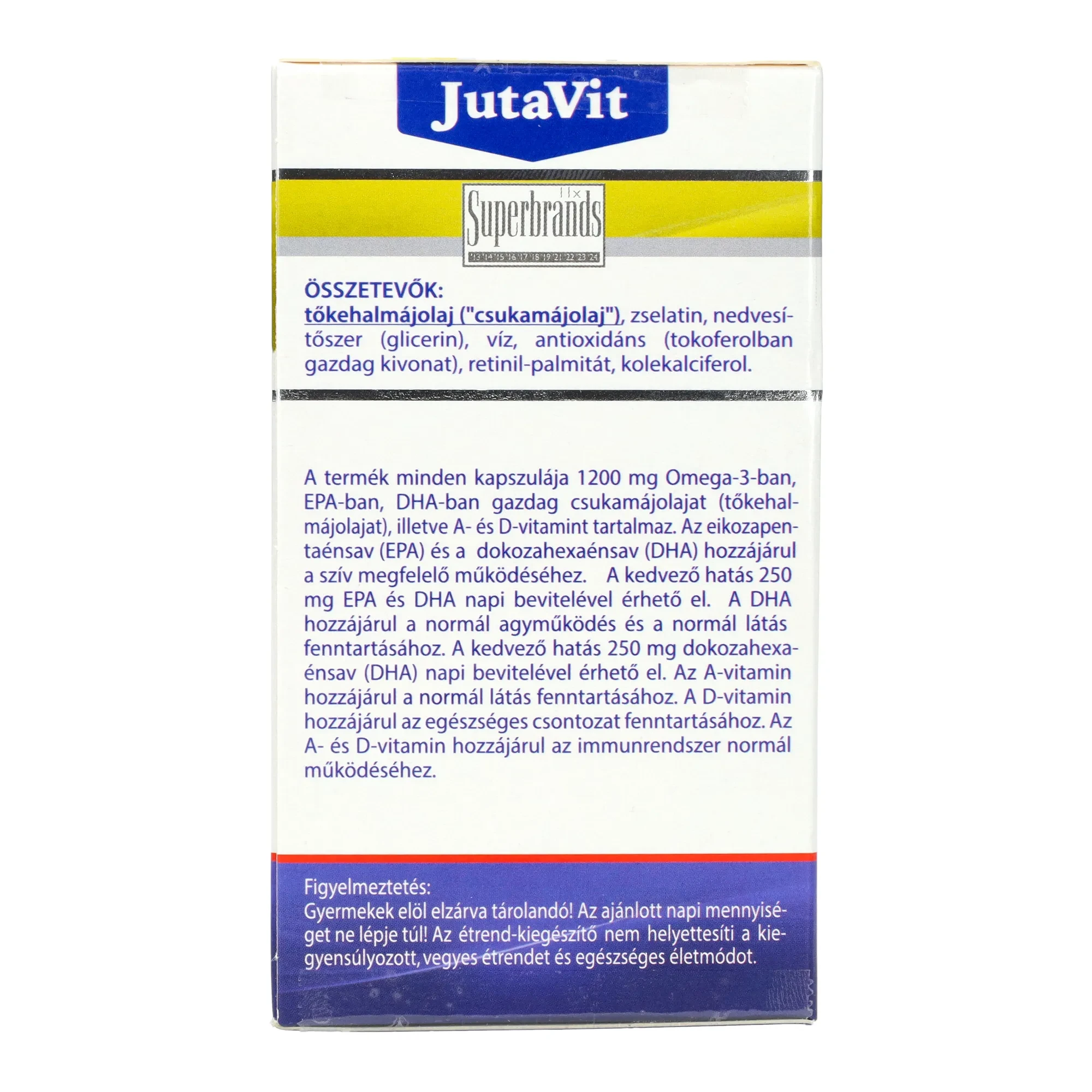 JutaVit Csukamájolaj 1200 mg 100db