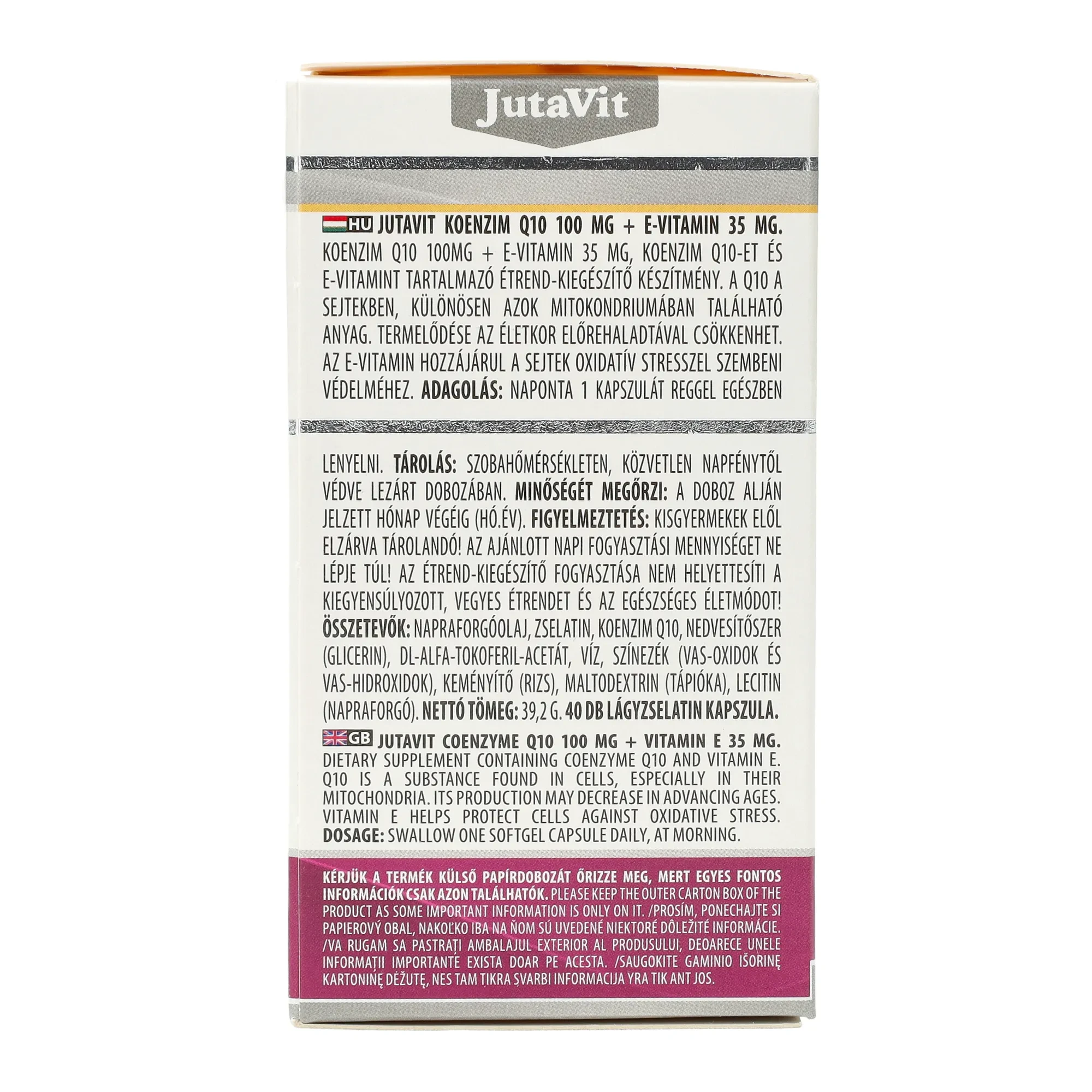 JutaVit Koenzim Q10 100 mg 40db