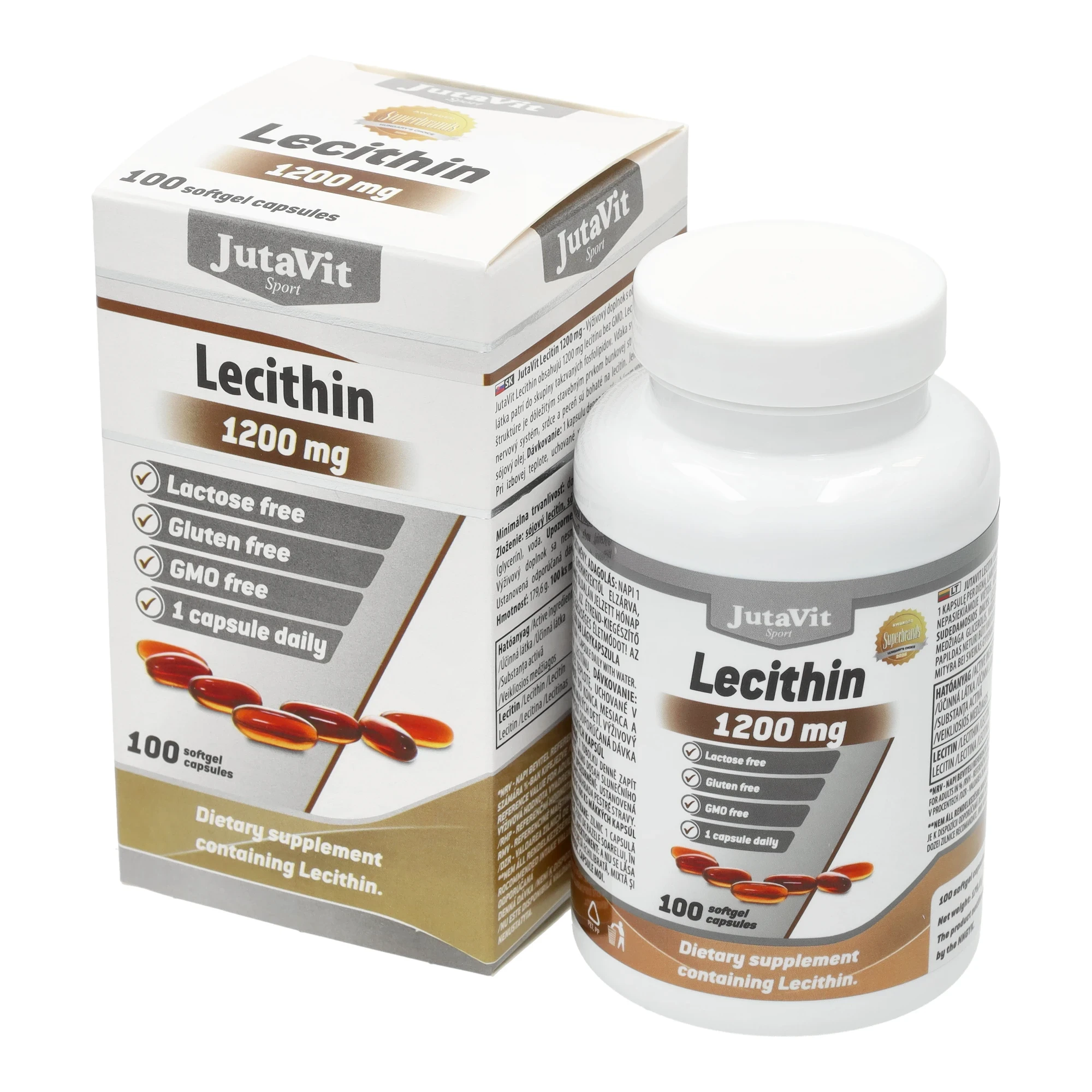 Jutavit Lecithin 1200 mg 100 db Lágykapszula