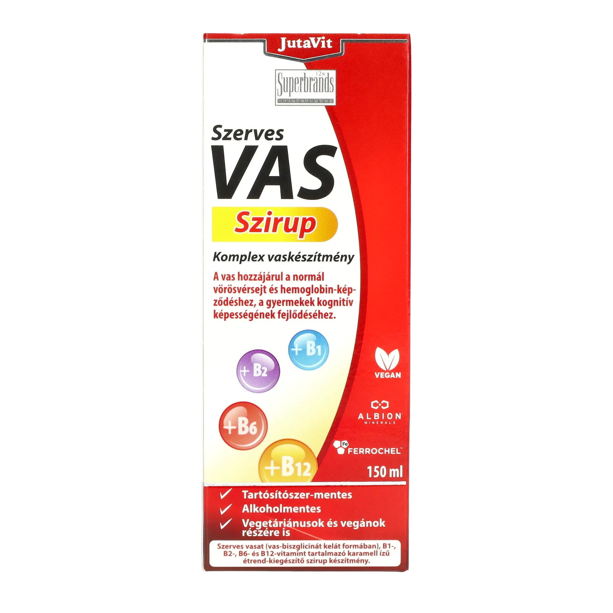 JutaVit Szerves Vas Szirup 150 ml