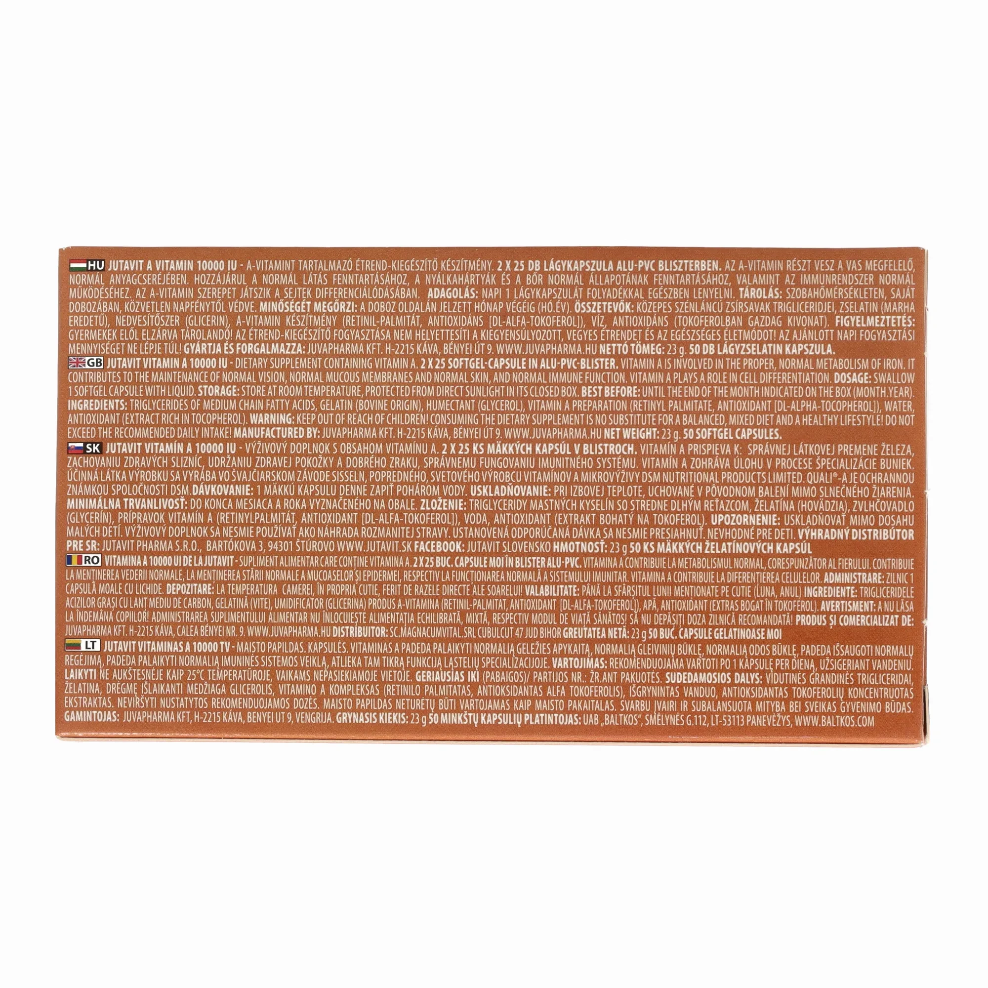 Jutavit A-vitamin 10000 NE 50db