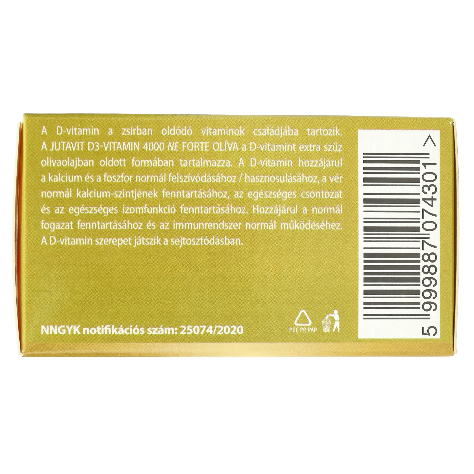JutaVit D3-vitamin 4000NE Olíva 100db
