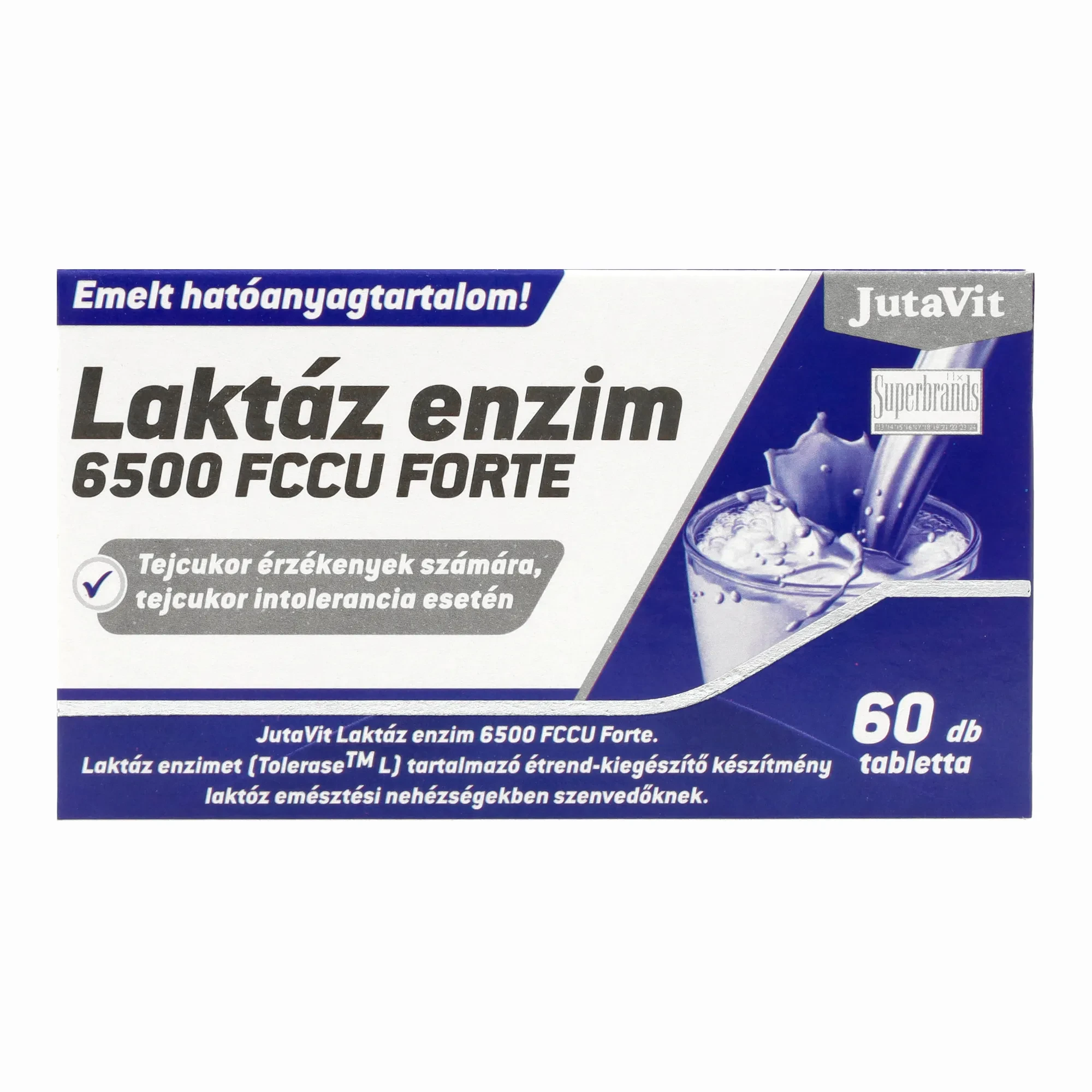 Jutavit Laktáz Enzim 6500 FCCU Forte tabletta 60db