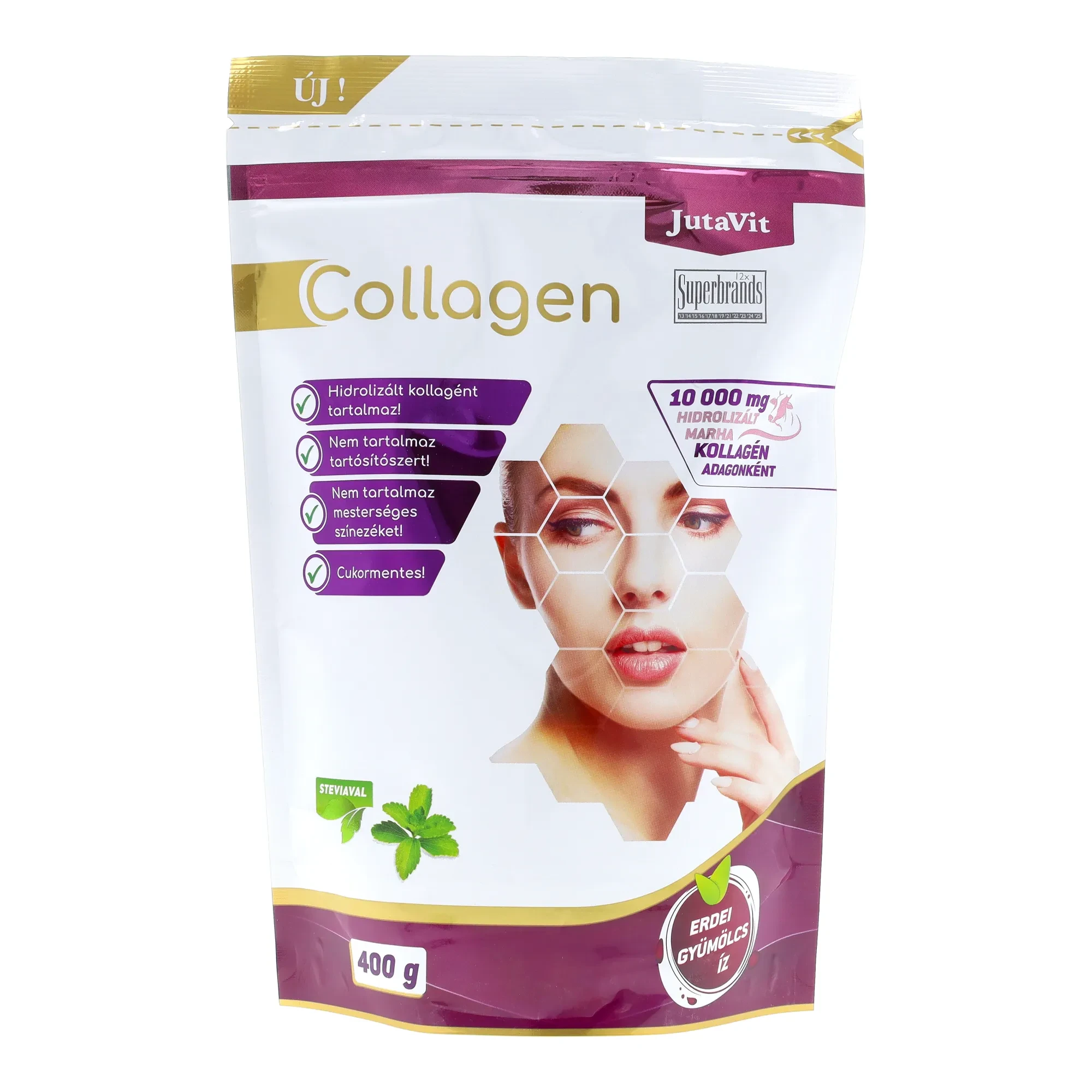 JutaVit Collagen Komplex italpor 400g Szeder és fekete ribizli ízben