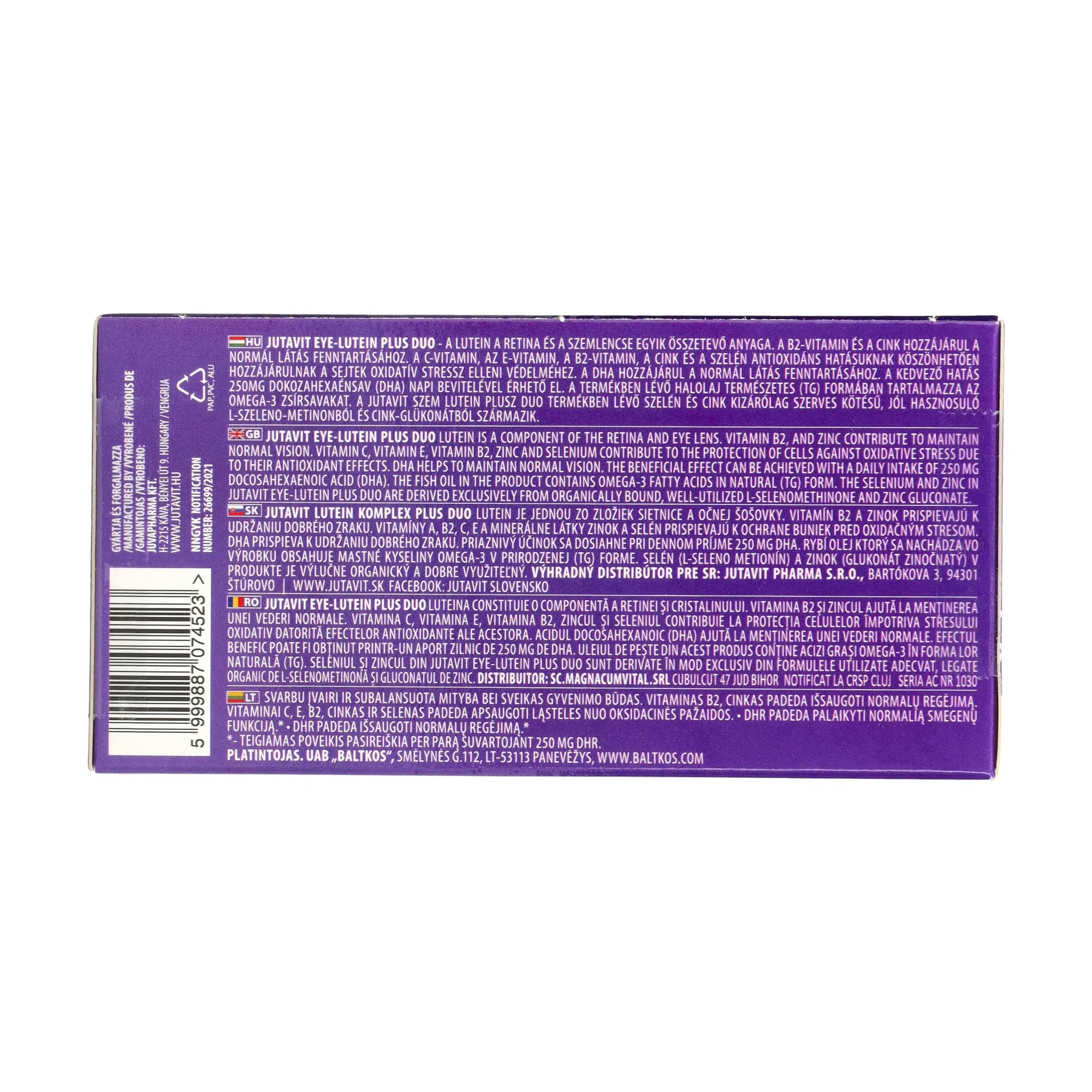 JutaVit Eye-Lutein Plus duo 90db