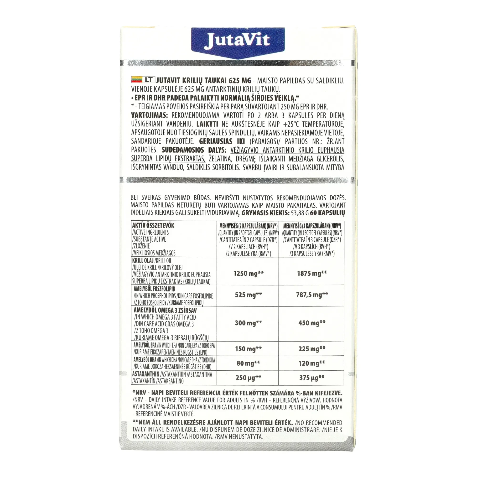 JutaVit Krill olaj 625mg 60db