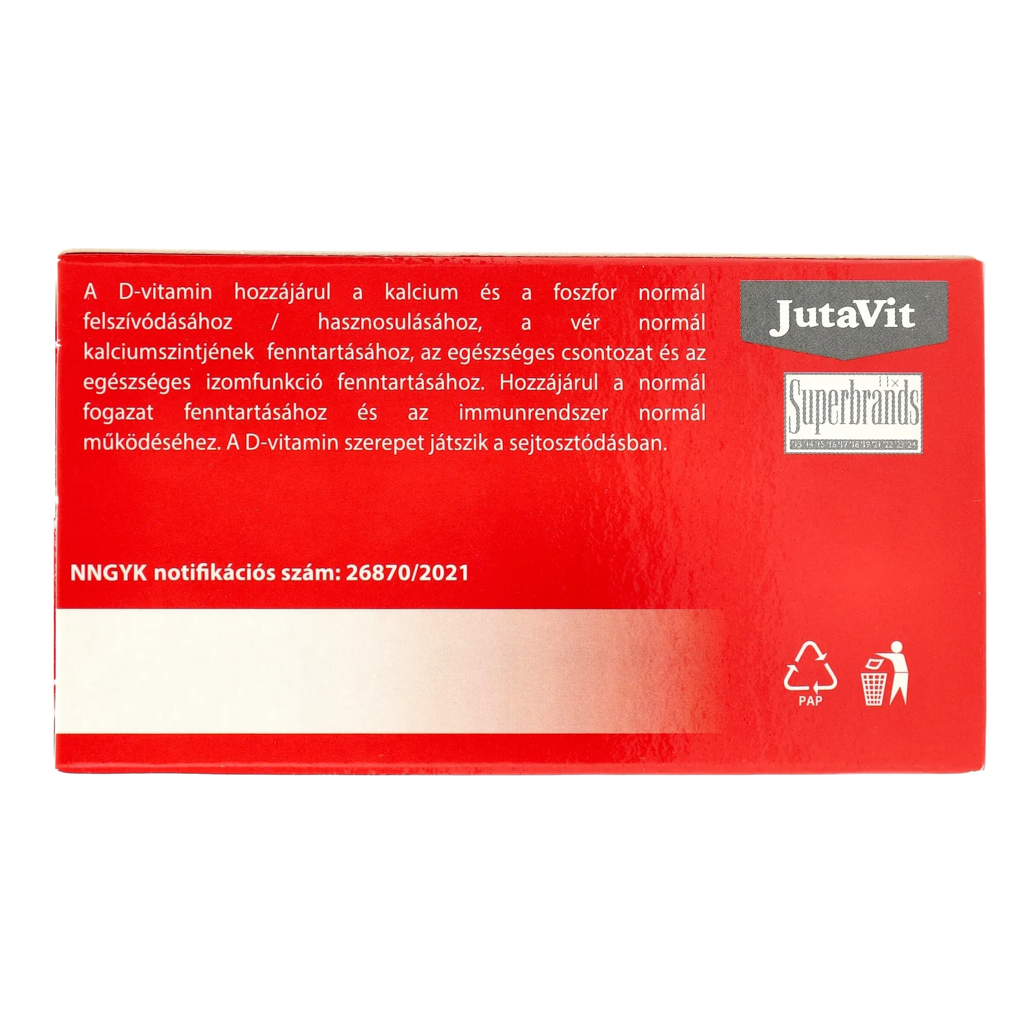 JutaVit D3-vitamin 800-NE KID eper ízű rágótabletta 60db