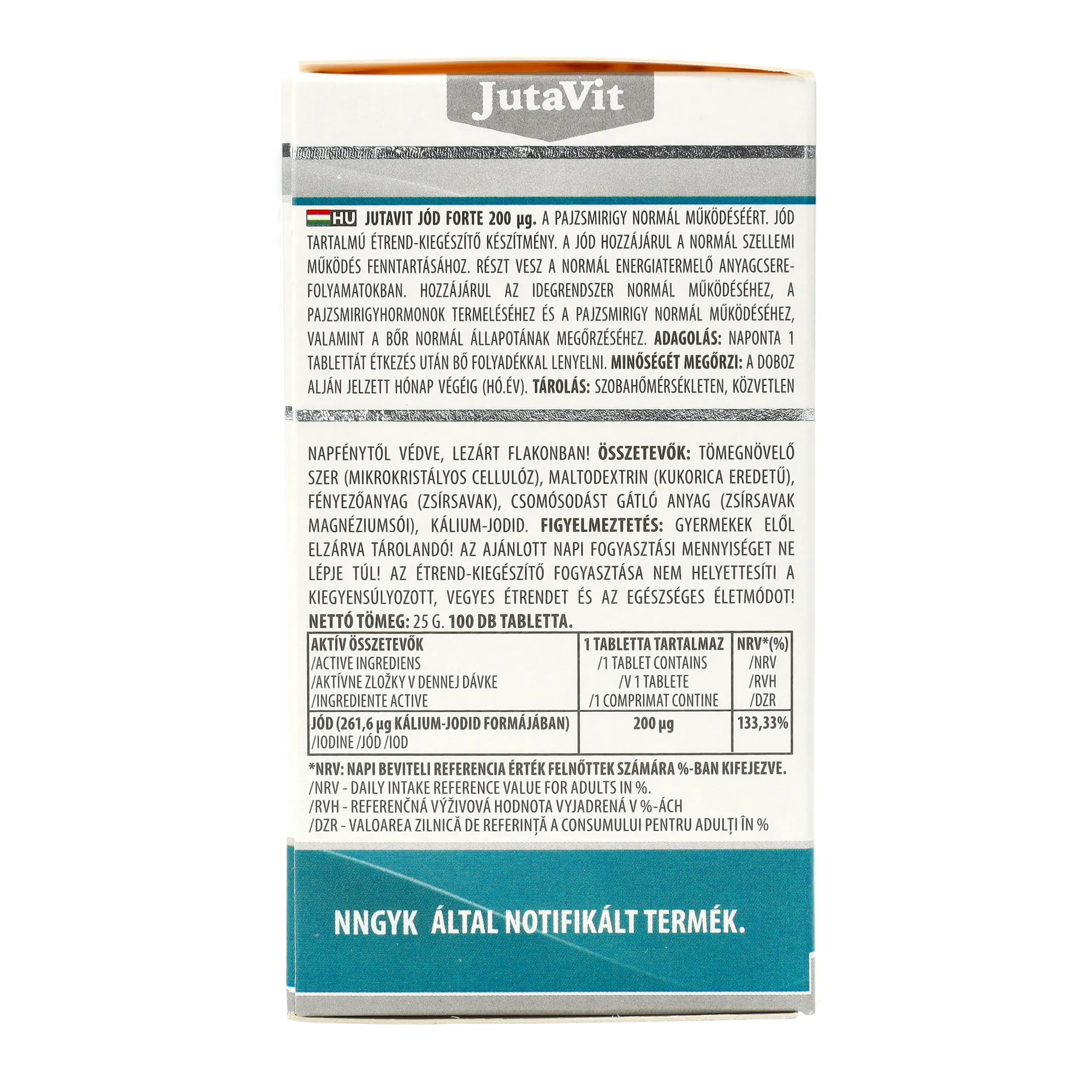 Jutavit jód forte tabletta 100db