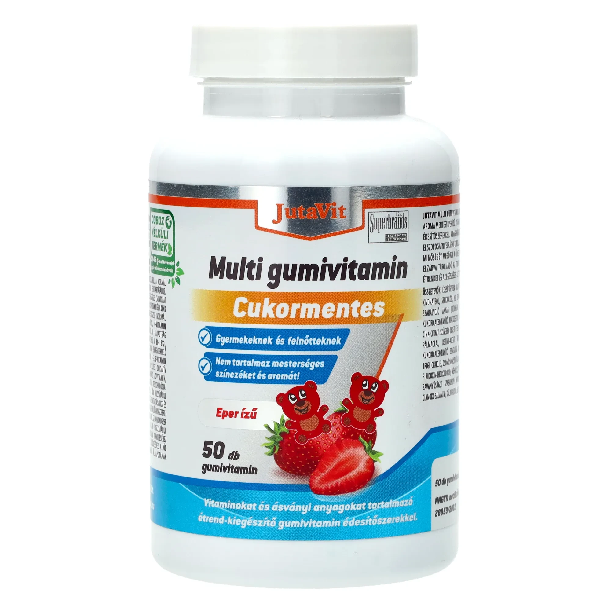 Jutavit Gumi Multivitamin Eper Ízű 50 db-os
