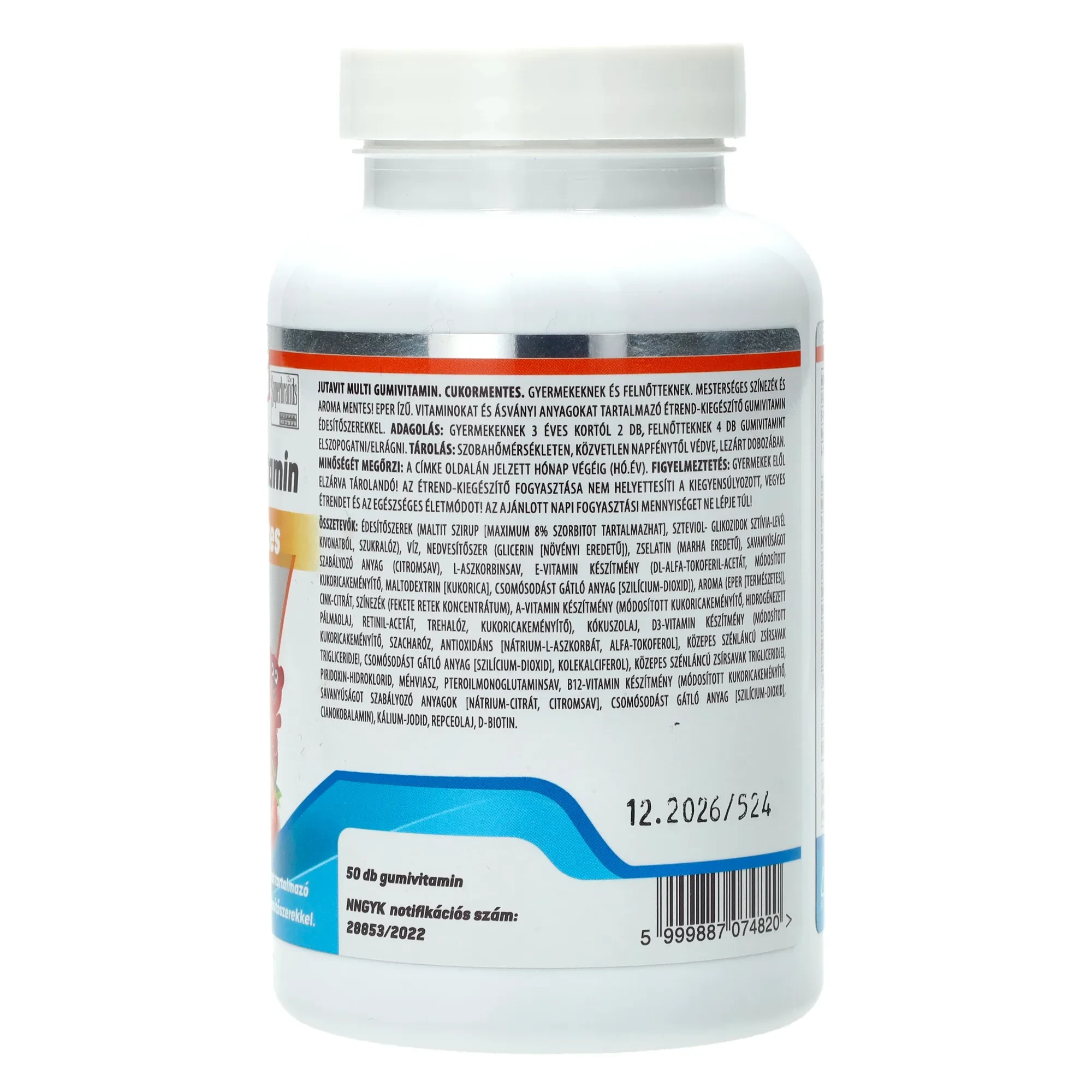 Jutavit Gumi Multivitamin Eper Ízű 50 db-os
