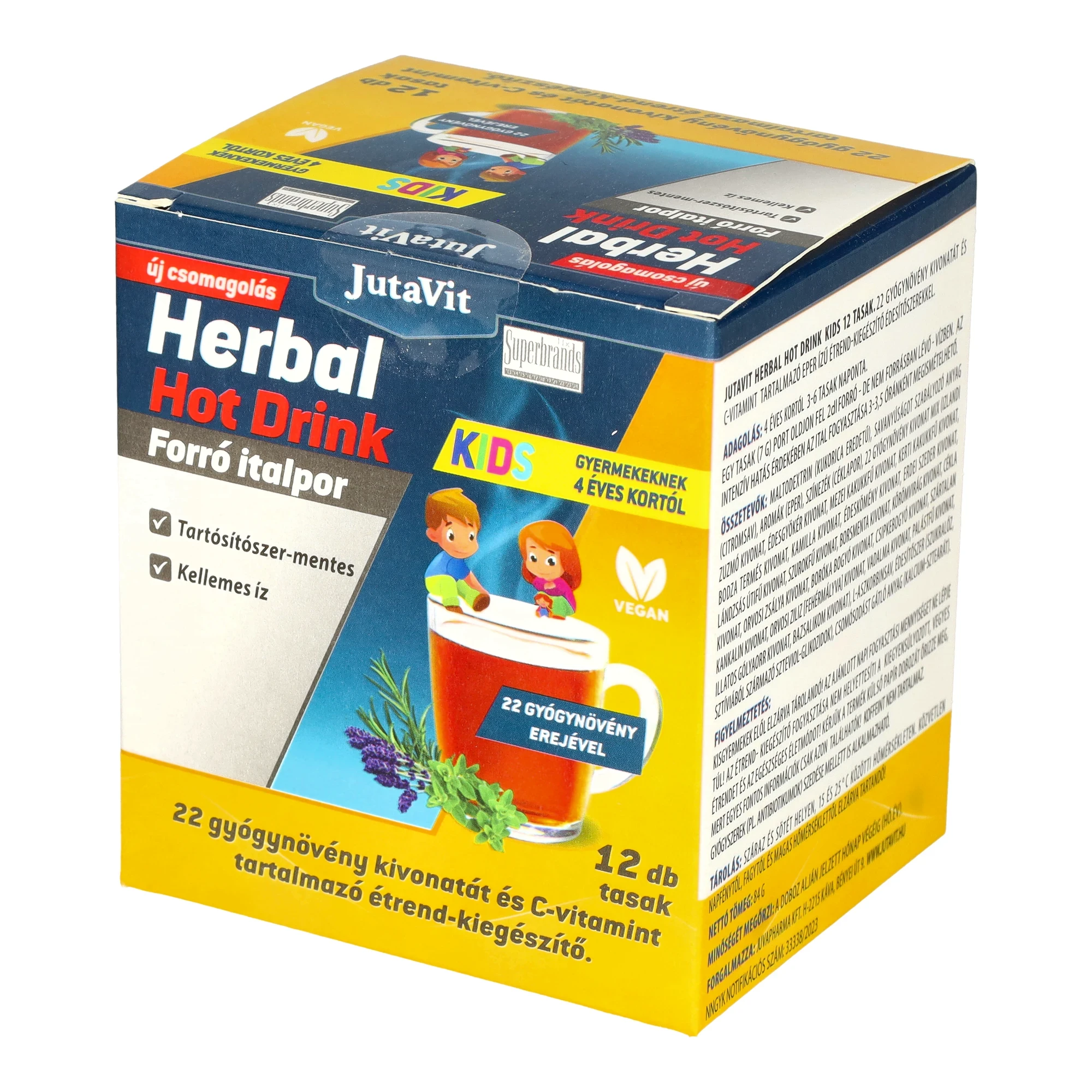 JutaVit Herbal Hot Drink 4 éves kórtól 12 db