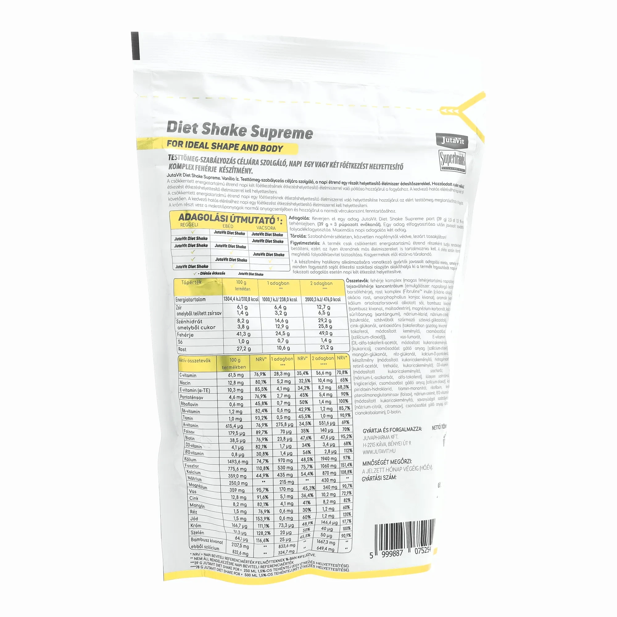 JutaVit Diet Shake Supreme Vanília íz 702 g